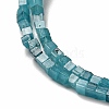 Natural White Jade Imitation Aquamarine Beads Strands G-B064-A09-1-4