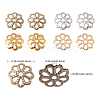 1600Pcs 4 Colors 8-Petal Iron Bead Caps IFIN-CJ0001-64-2