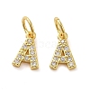 Brass Micro Pave Cubic Zirconia Pendants KK-M273-02G-A-1