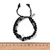 Adjustable Natural Obsidian & Hematite Braided Bead Bracelets BJEW-U035-01A-5