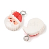 Christmas Theme Opaque Resin Pendants RESI-S08-01I-2