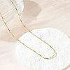 Brass Ball Column Link Chain Necklaces NJEW-A042-06G-4
