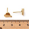 Brass Stud Earring Findings KK-P285-04G-3