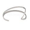 201 Stainless Steel Open Cuff Bangles for Women BJEW-M044-01P-2