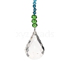 Glass & Iron Sun Catcher Pendant HJEW-K047-02P-01-2