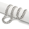 Non-Tarnish 201 Stainless Steel Cuban Link Chain Necklaces for Women and Men NJEW-F322-03P-04-2