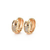 Real 18K Gold Plated Brass Chunky Huggie Hoop Earrings KK-S356-657-NF-1