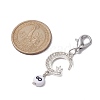 10Pcs 10 Style Moon Sun Alloy Rhinestone Pendant Locking Stitch Markers with Acrylic Number HJEW-JM01482-3