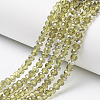 Electroplate Transparent Glass Beads Strands EGLA-A034-T3mm-E12-1
