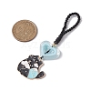 Cat Alloy Enamel Pendant Deciration HJEW-JM02037-3