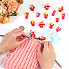 BENECREAT Fast Food Theme Silicone Knitting Needle Point Protectors AJEW-BC0006-93-4