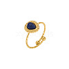 Teardrop Natural Lapis Lazuli Ring IP6304-2-2