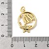 Brass Micro Pave Cubic Zirconia Pendants KK-P343-01E-G-3