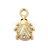 Rack Plating Brass Micro Pave Cubic Zirconia Pendants KK-P230-22G-A-1