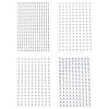 16 Sheets 4 Styles ABS Imitation Pearl Stickers Paper Sheets for Craft DIY-CP0013-56-7