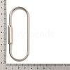 Non-Tarnish 304 Stainless Steel Screw Carabiner Lock Charms STAS-C092-05A-P-3