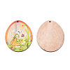 Single-Sided Printed Wood Big Pendants WOOD-N005-90-C01-2