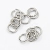 Tarnish Resistant 304 Stainless Steel Open Jump Rings STAS-M008-04G-1
