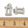 Rack Plating Brass Micro Pave Cubic Zirconia Pendants KK-K386-02E-P-3