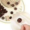 1-Hole Plastic Buttons BUTT-CA0001-34B-5