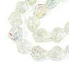 Transparency Electroplate Glass Beads Strands GLAA-T023-41A-07-3
