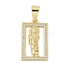 Brass Micro Pave Cubic Zirconia Pendants KK-P293-26A-G-1