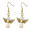 Angel Antique Golden Alloy & Resin Dangle Earrings EJEW-JE05686-06-1