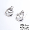 Fashionable Crossed Brass Stud Earrings Hip-hop Personality Trendy Ear Jewelry XX0906-1-1