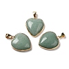 Natural Green Aventurine Pendants G-K335-04G-13-1