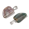 Natural Indian Agate Pendants G-B127-01P-04-2