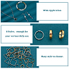   32Pcs 8 Style Brass Bead Frames KK-PH0009-47-4