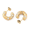 304 Stainless Steel Rhinestone Stud Earrings EJEW-M070-18G-2