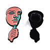 Hand with Mask Enamel Pin JEWB-N007-270-1