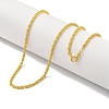 Brass Wheat Chain Necklaces for Women NJEW-G084-24G-1