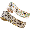 Gorgecraft 2 Rolls 2 Patterns Insect Theme Polyester Ribbon OCOR-GF0002-58A-4