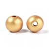 Spray Painted Round Natural Schima Wood Beads WOOD-A018-14mm-01-2