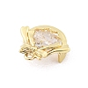Brass Micro Pave Clear Cubic Zirconia Pendants LS-KK-K371-30G-2