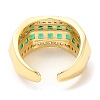 Rack Plating Brass Open Cuff Rings RJEW-R138-05G-2