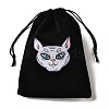 Rectangle Printed Velvet Cloth Packing Pouches ABAG-U006-03H-3