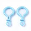 Opaque Solid Color Bulb Shaped Plastic Push Gate Snap Keychain Clasp Findings KY-T021-01D-2