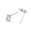 SHEGRACE Brass Micro Pave Cubic Zirconia Stud Earrings XGRQ4N571-707P-2