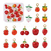 Spritewelry 16Pcs 8 Style Handmade Lampwork Pendants LAMP-SW0001-01-1