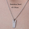 Non-Tarnish 201 Stainless Steel Cat Shape Pendant Necklace NJEW-OY001-21-3