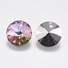 Faceted Glass Rhinestone Charms RGLA-F049-6mm-001VO-2