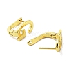 Brass Letter Stud Earrings for Women EJEW-A038-01G-G-2