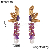 Flower Brass Stud Earrings STAS-OY015-39G-2