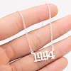 1994 Birth Year Number 201 Stainless Steel Pendant Cable Chain Necklaces FS-WGB5F08-17-1
