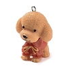 Opaque Resin Puppy Pendants RESI-M035-01A-1