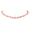 Dyed Natural Freshwater Shell Nuggets Beaded Necklaces NJEW-JN05488-04-2