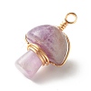 Natural Amethyst Pendants PALLOY-JF01134-05-2